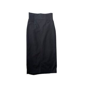 Marella Corset Detail Midi Pencil Skirt Goth Office Career Minimalist